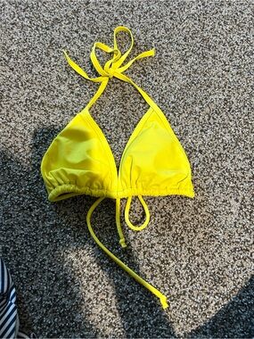Yellow Triangle Bikini Top Victoria’s secret Pink